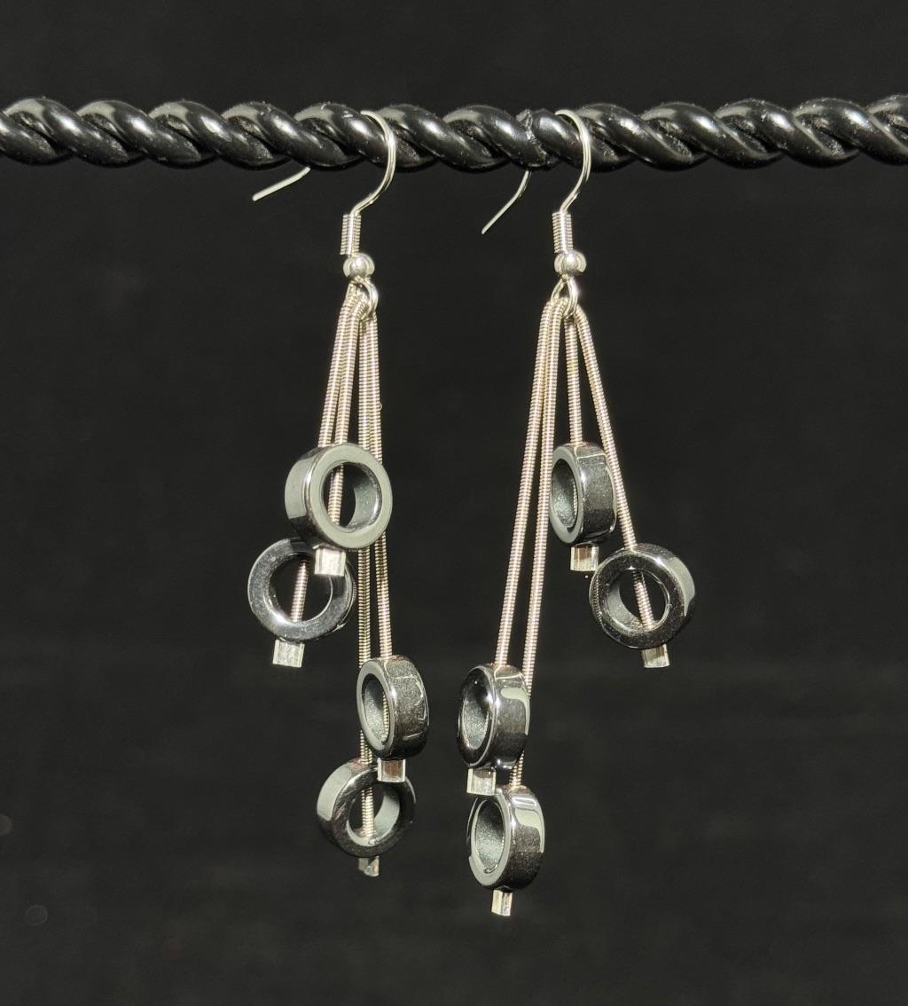 Guitar String Earrings by Emily Hartley