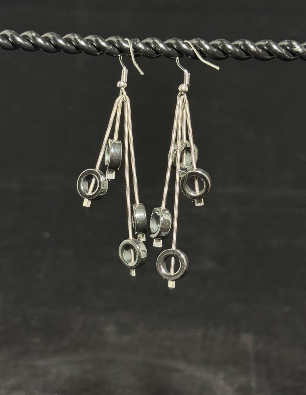 Guitar String Earrings by Emily Hartley