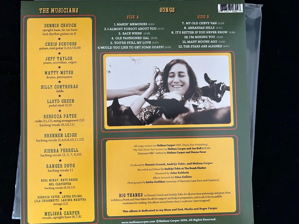 Melissa Carper Signed Vinyl Record