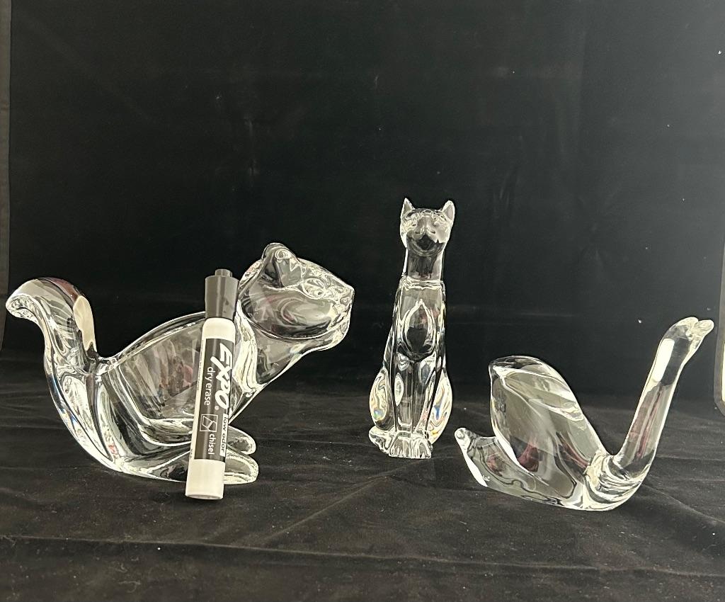 Set of Baccarat Glass Figurines