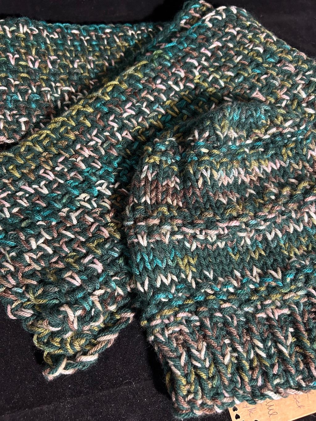 Knitted Beanie and Scarf