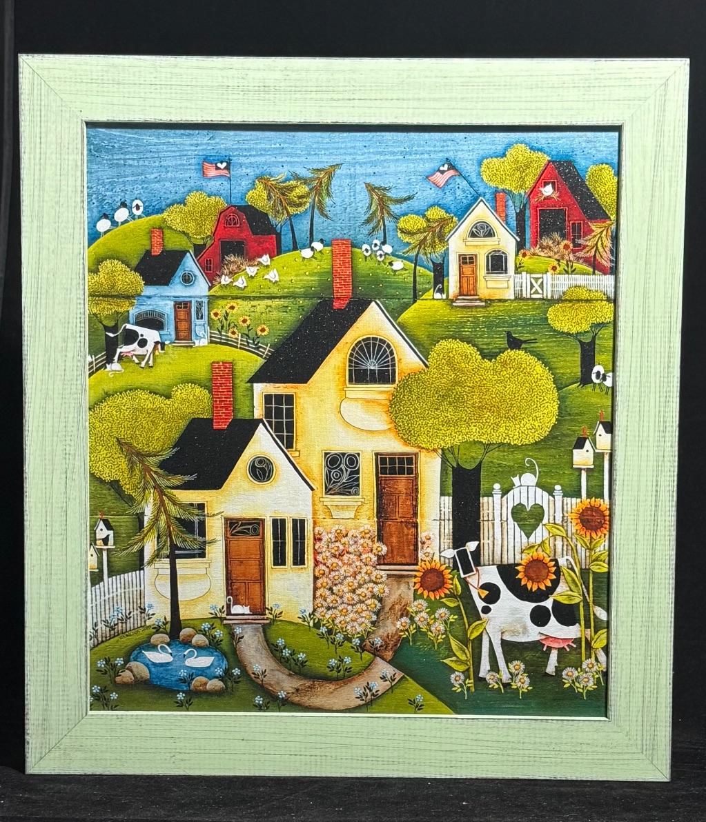 Custom Wood Framed Giclee by Sylvia Wilson