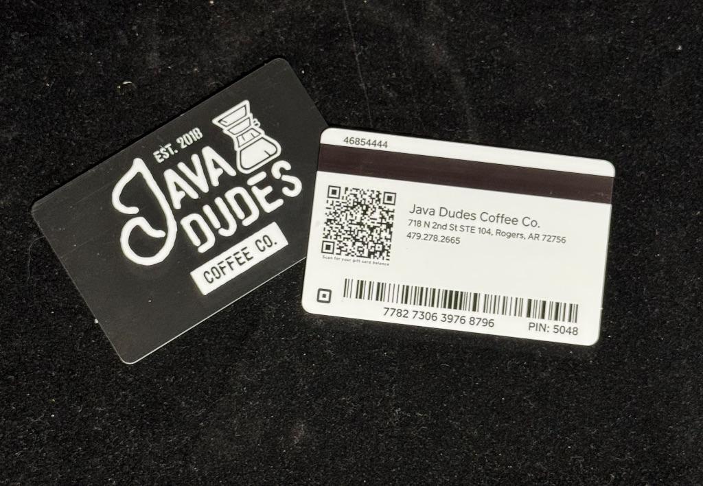 $10 Gift Card - JavaDudes Coffee Co.