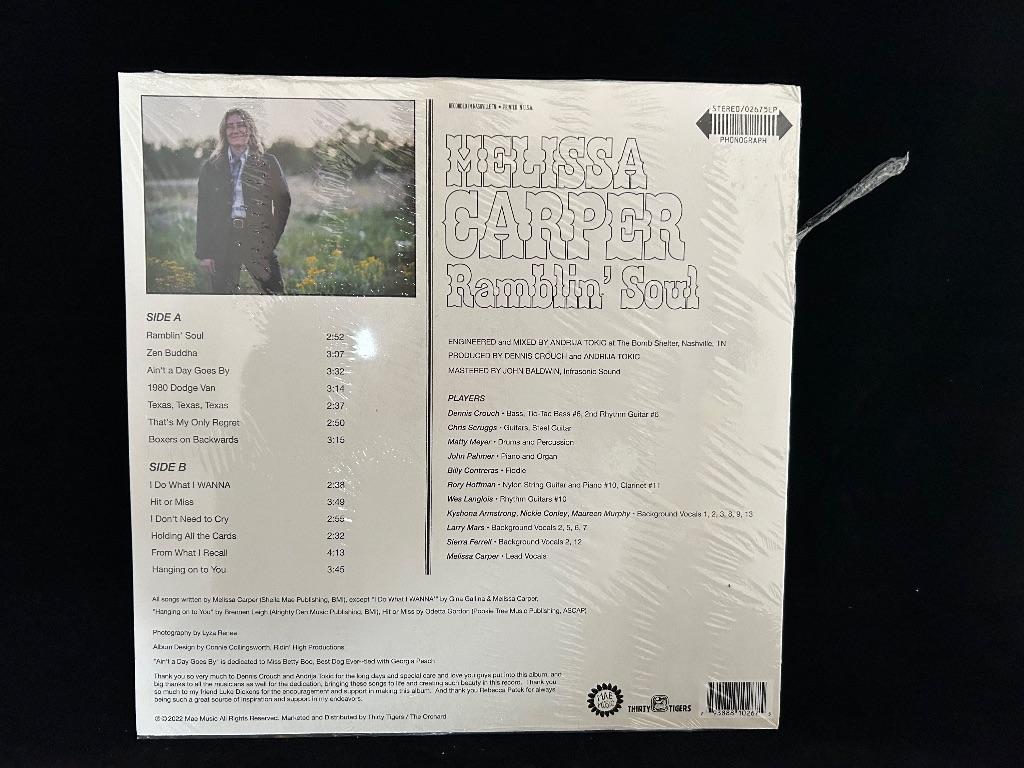 Melissa Carper Signed Vinyl Record