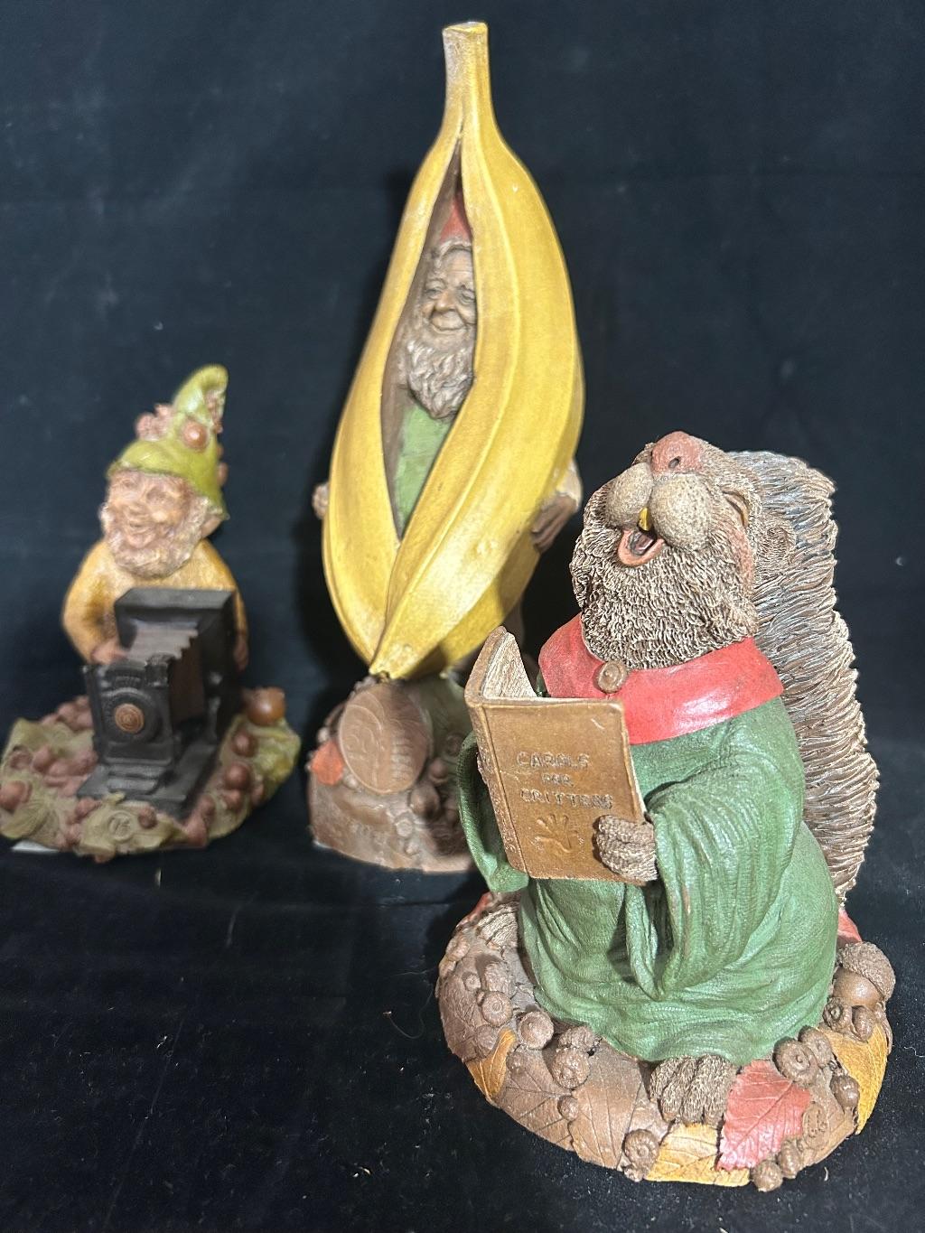 Set of 4 Woodcarvings by Tom Clark