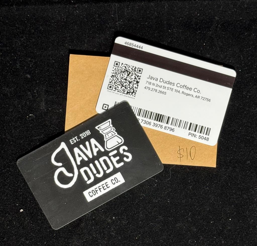 $10 Gift Card - JavaDudes Coffee Co.