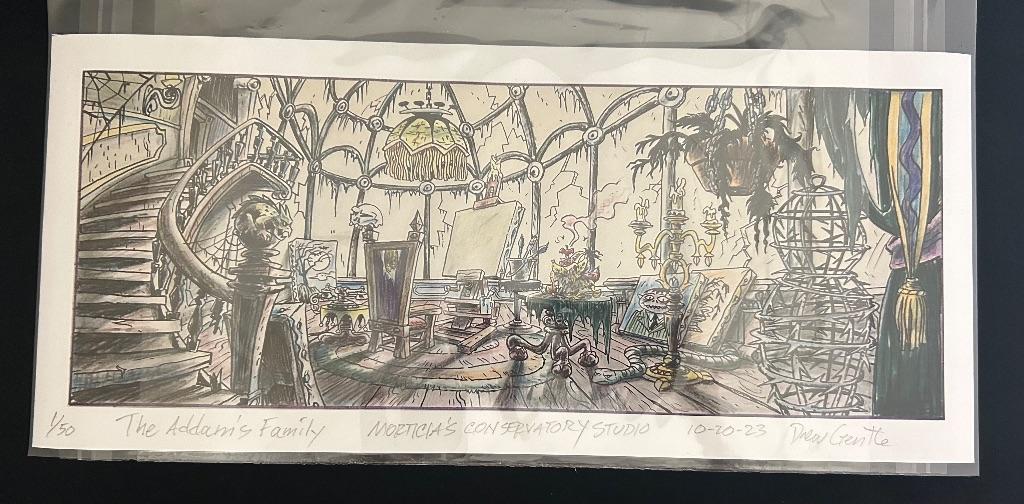 The Addam's Family - Signed Drew Gentle Print