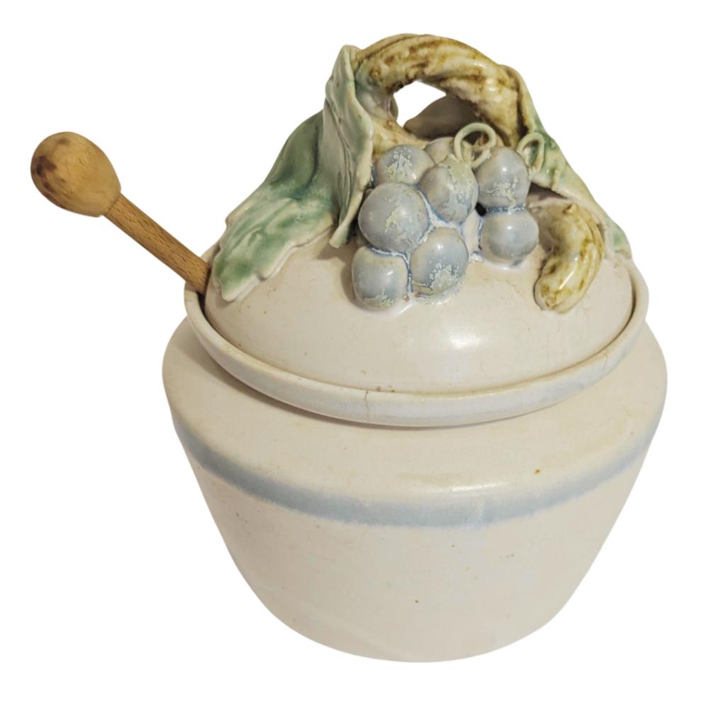 Ceramic Honey Pot by Jane Tucker (1983)