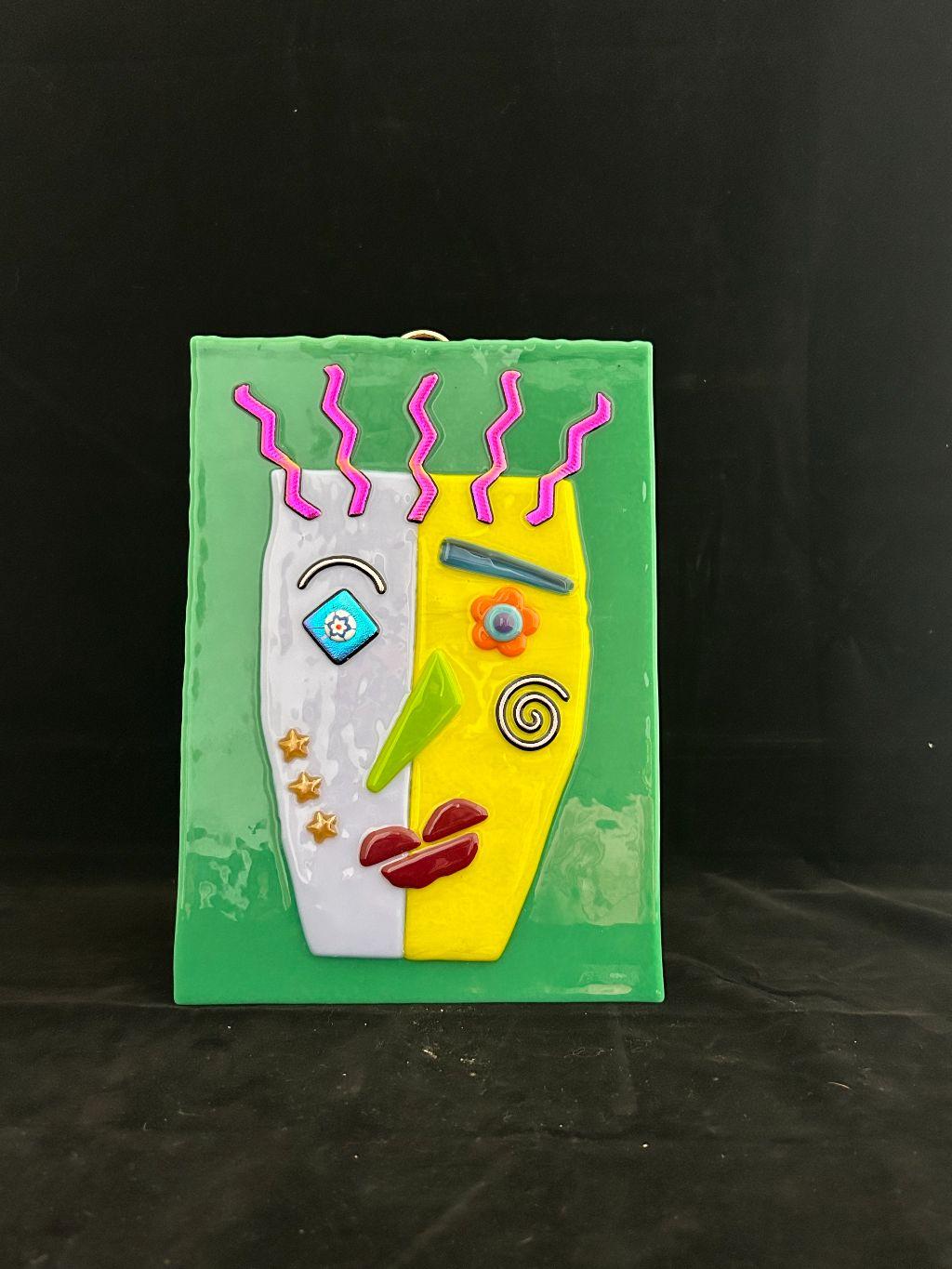 Wonky Face - Fused Glass