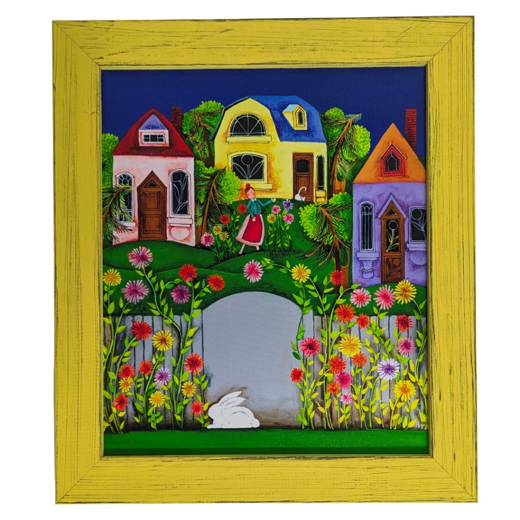 ''Zinnia Road'' Giclee Printed Canvas