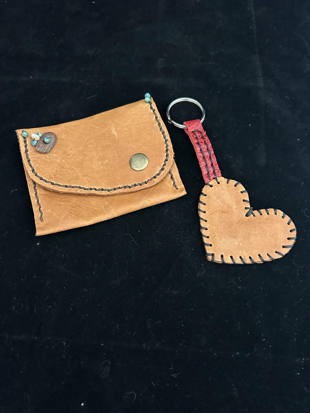 Handmade Leather Keychain and Coin-purse