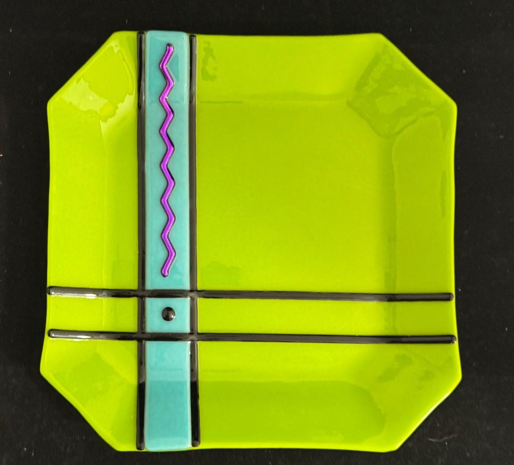 Fused Glass Plate by Nancy Young