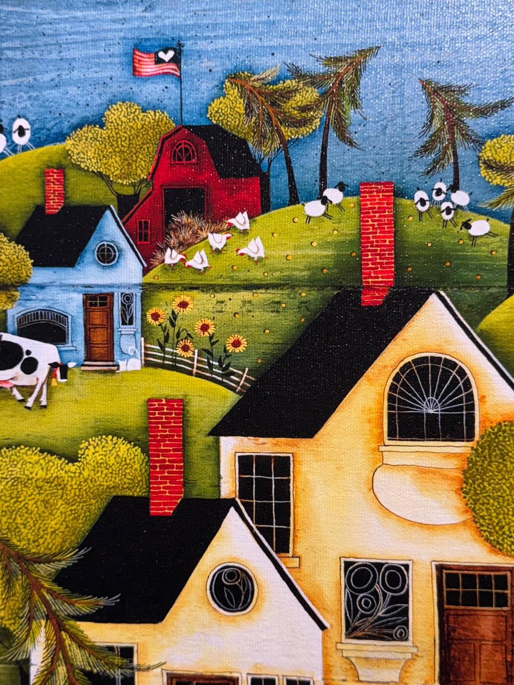 Custom Wood Framed Giclee by Sylvia Wilson