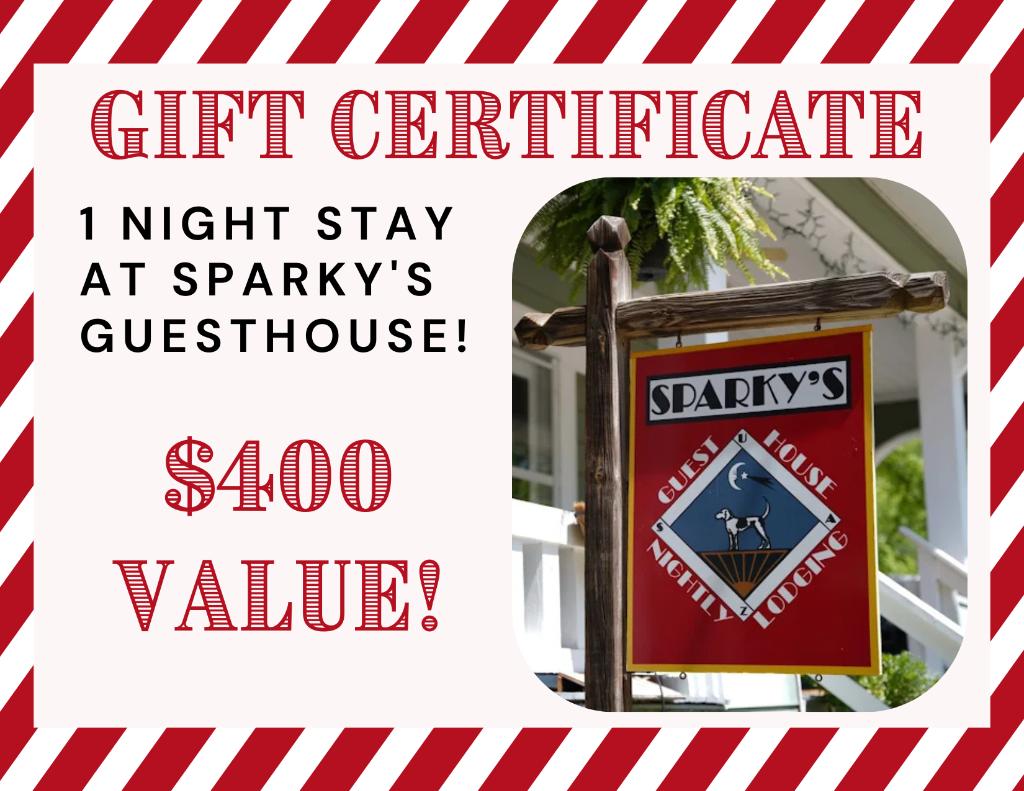 1 Night Stay at Sparky's Guest House