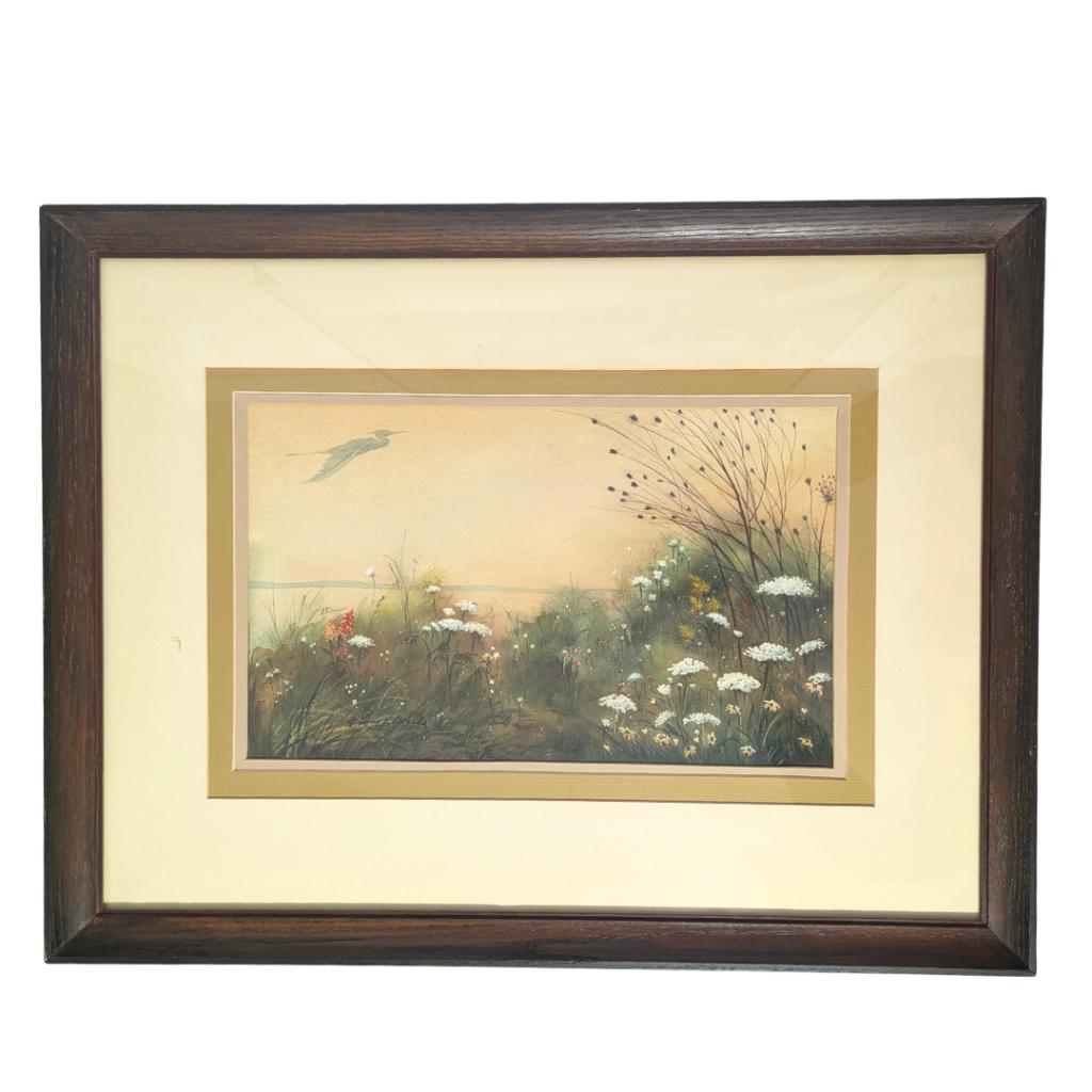 ''Blue Heron at Beaver Lake'' by Ginny Edwards