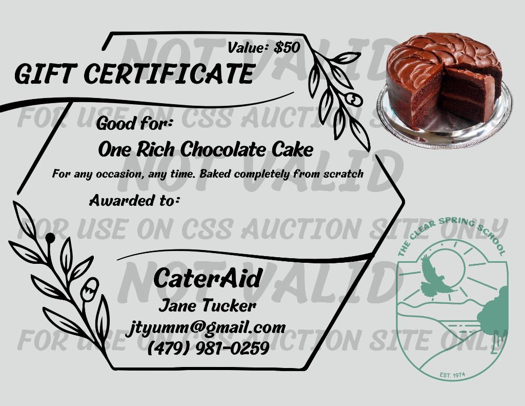 Chocolate Cake by Jane Tucker/Cateraid