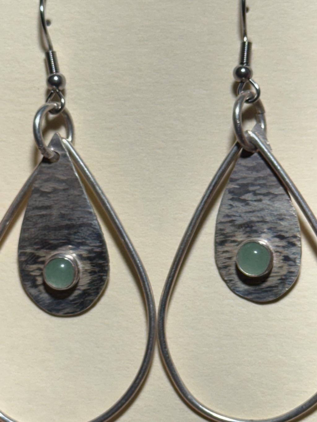 Silver Teardrop Earrings by Emily Hartley