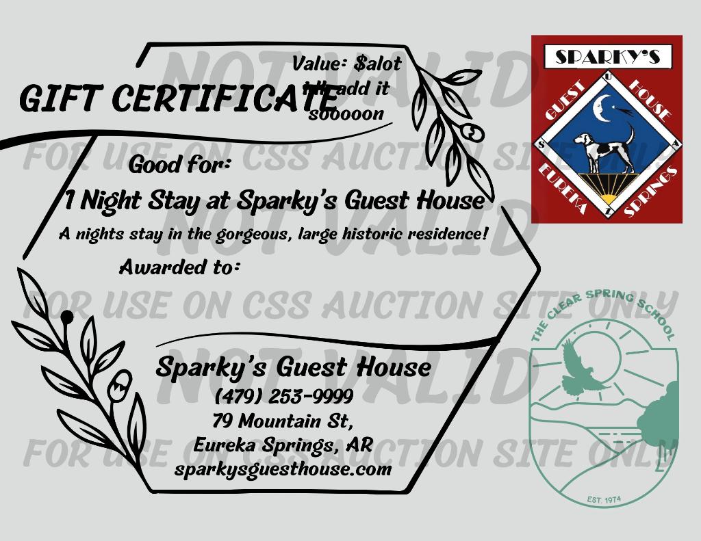 One Night Stay at Sparky