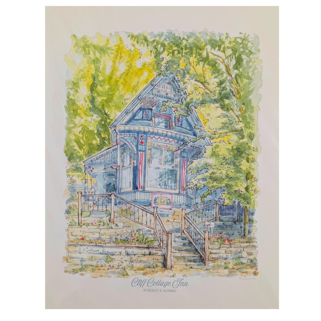 ''Cliff Cottage'' Print by Robert Norman
