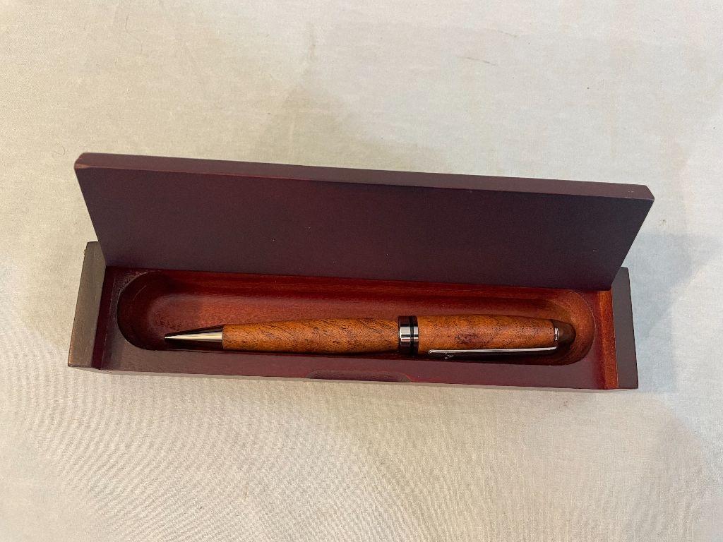 Handmade Wooden Pen and Holder