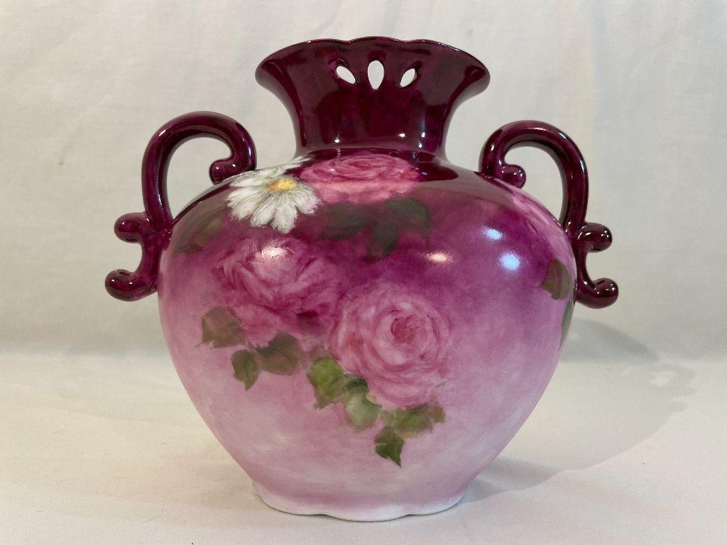 Decorative Flower Painted Vase