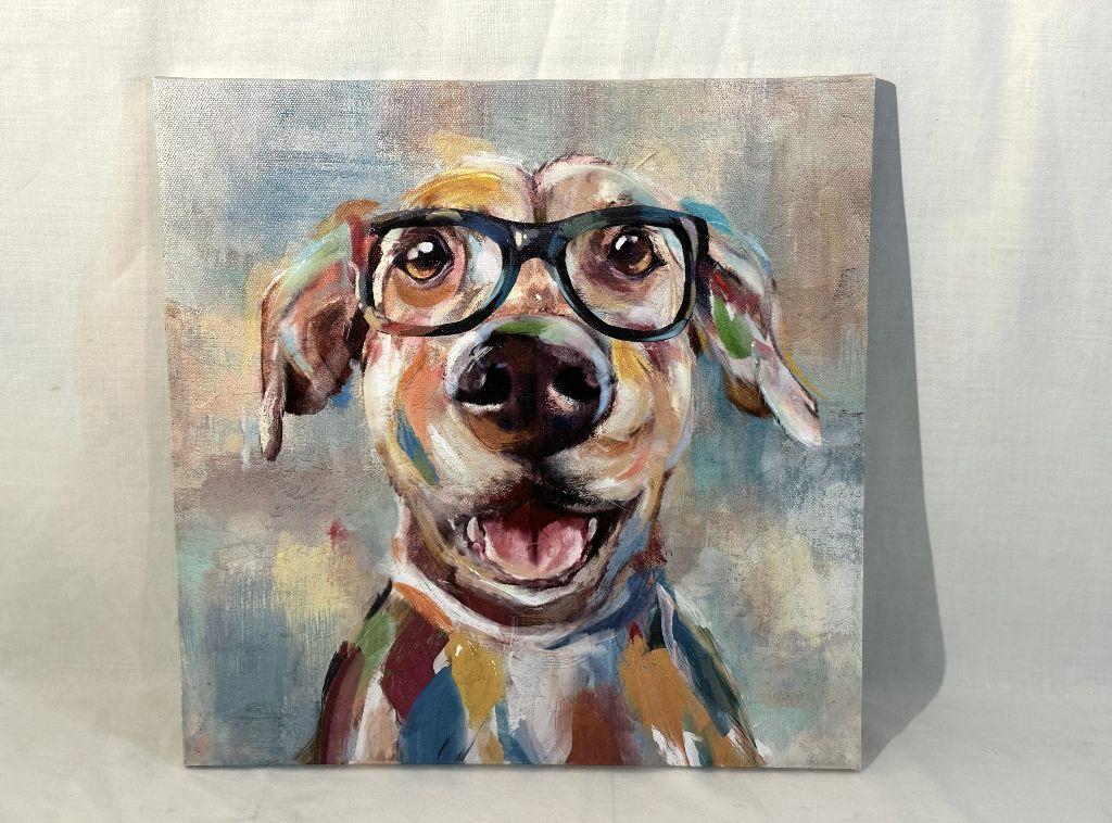 Rainbow Dog Painting Canvas