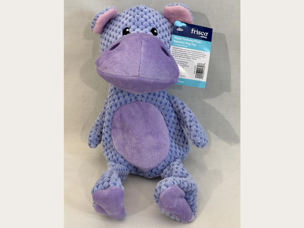 Purple Hippo Dog Toy