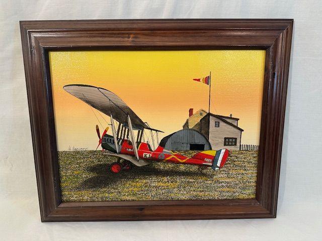 Red Airplane Painting