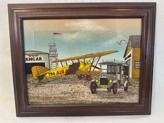 Yellow Airplane Painting