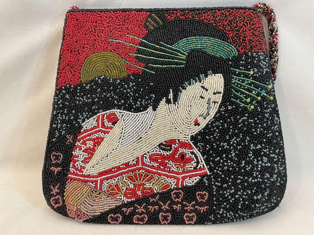 Chico's Geisha Beaded Zippered Purse - New