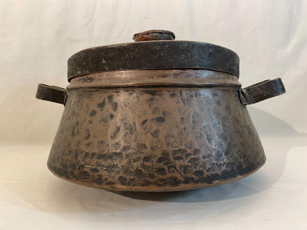 Antique Copper 18th/19th Century Trade Kettle with P...
