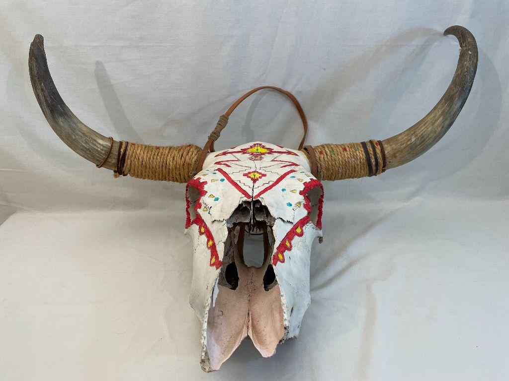 Handpainted Cow Skull