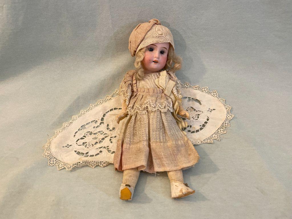 Girl Doll with Doily