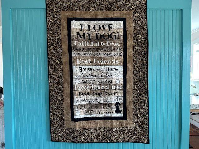 Custom Lap Quilt ''I love my dog''