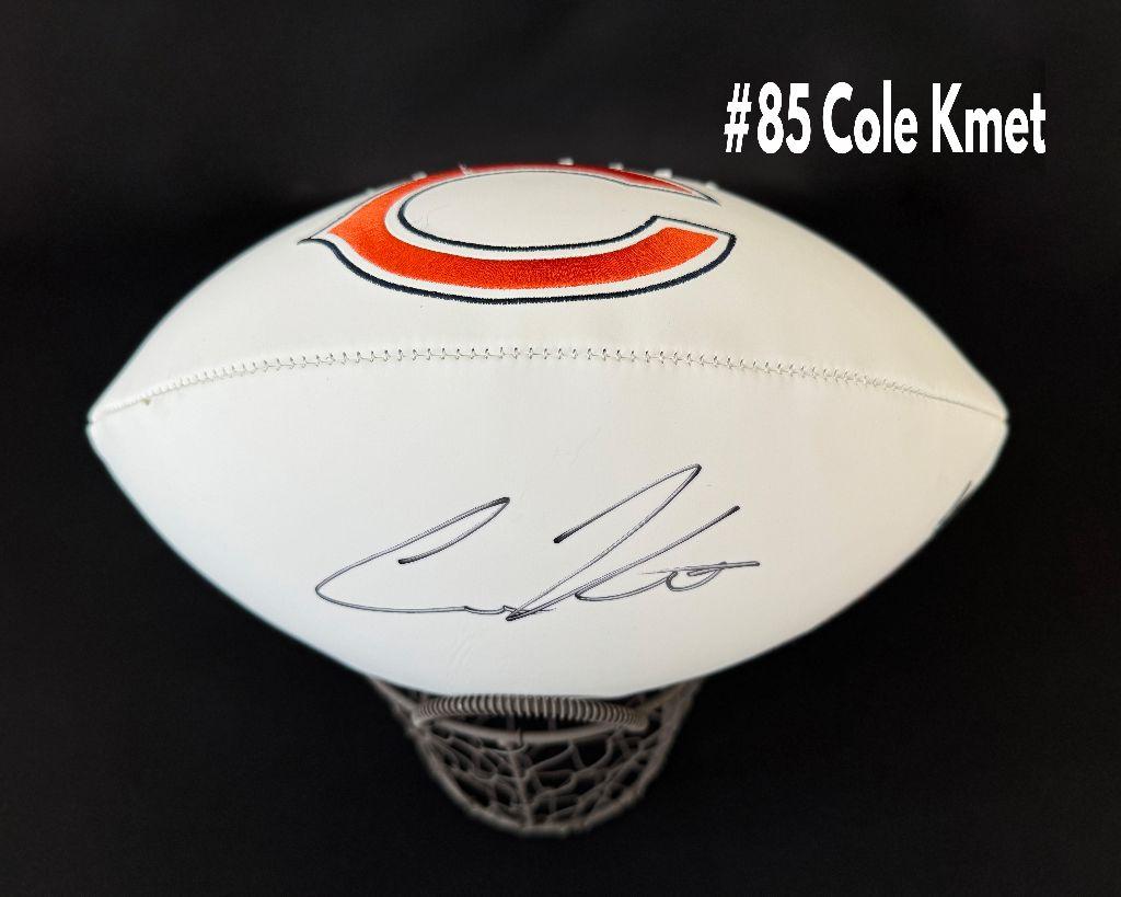 Cole Kmet Autographed Chicago Bears Football