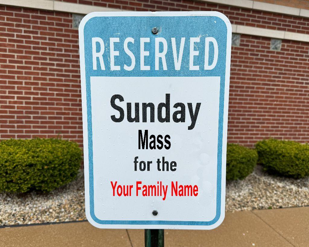 Reserved Parking for Transfiguration Parish