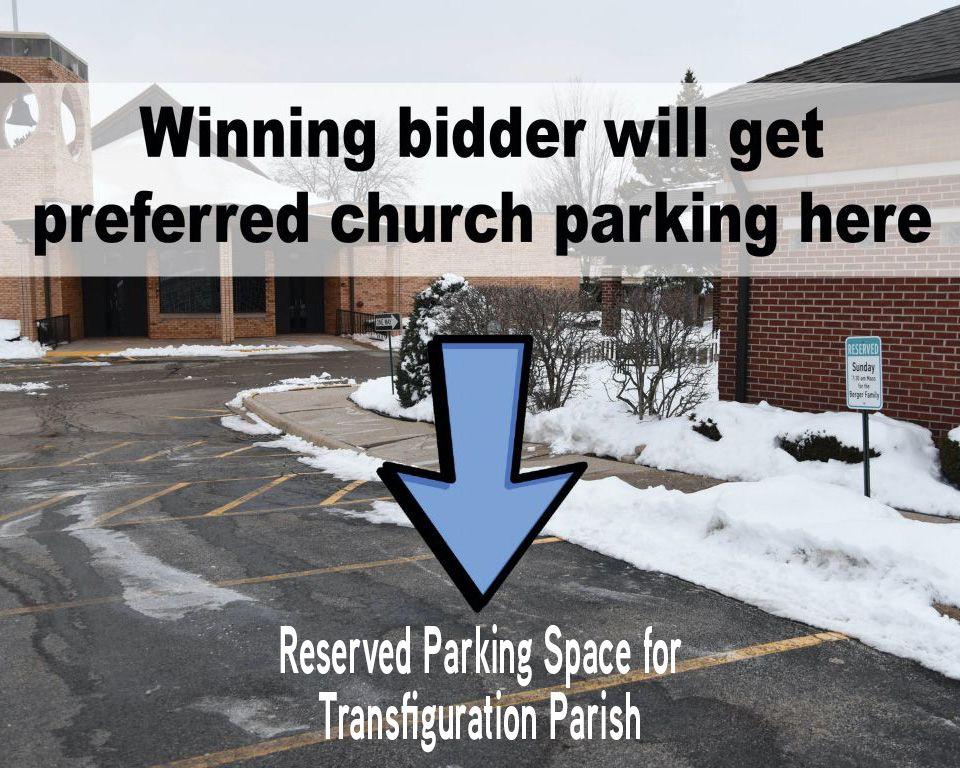 Reserved Parking Space for Transfiguration Parish