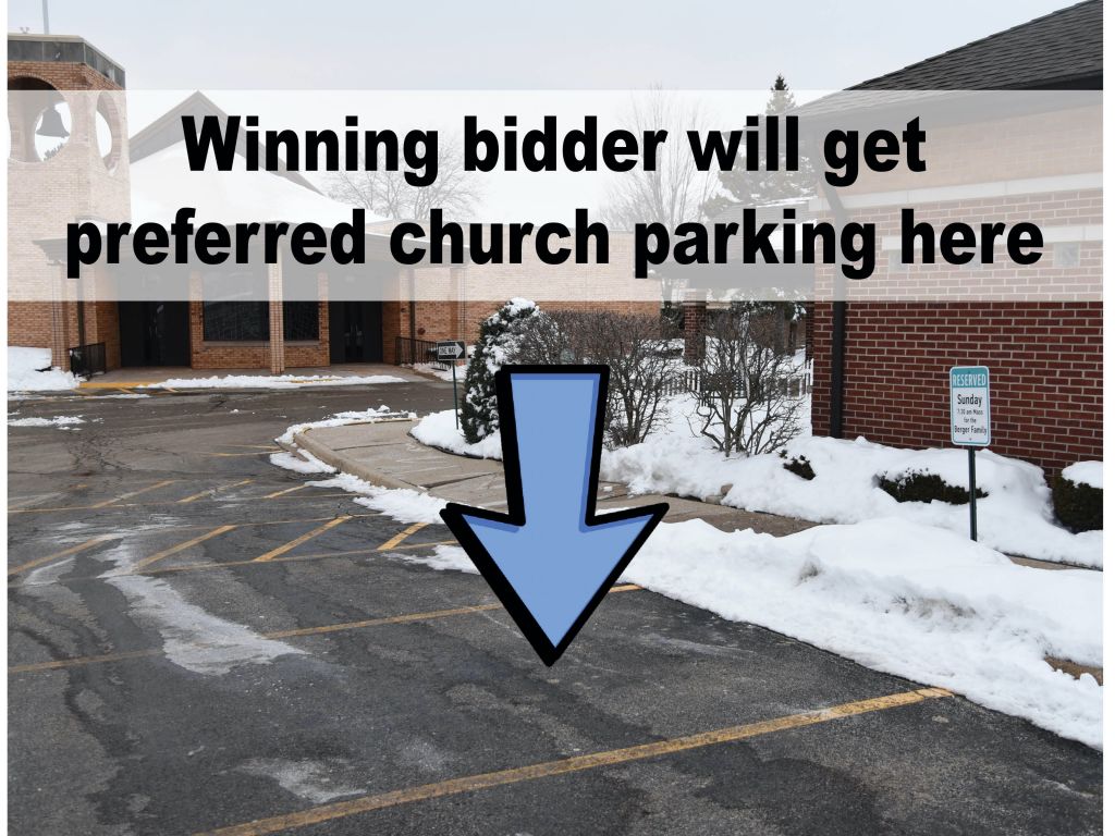 Reserved Parking Space for Transfiguration Parish