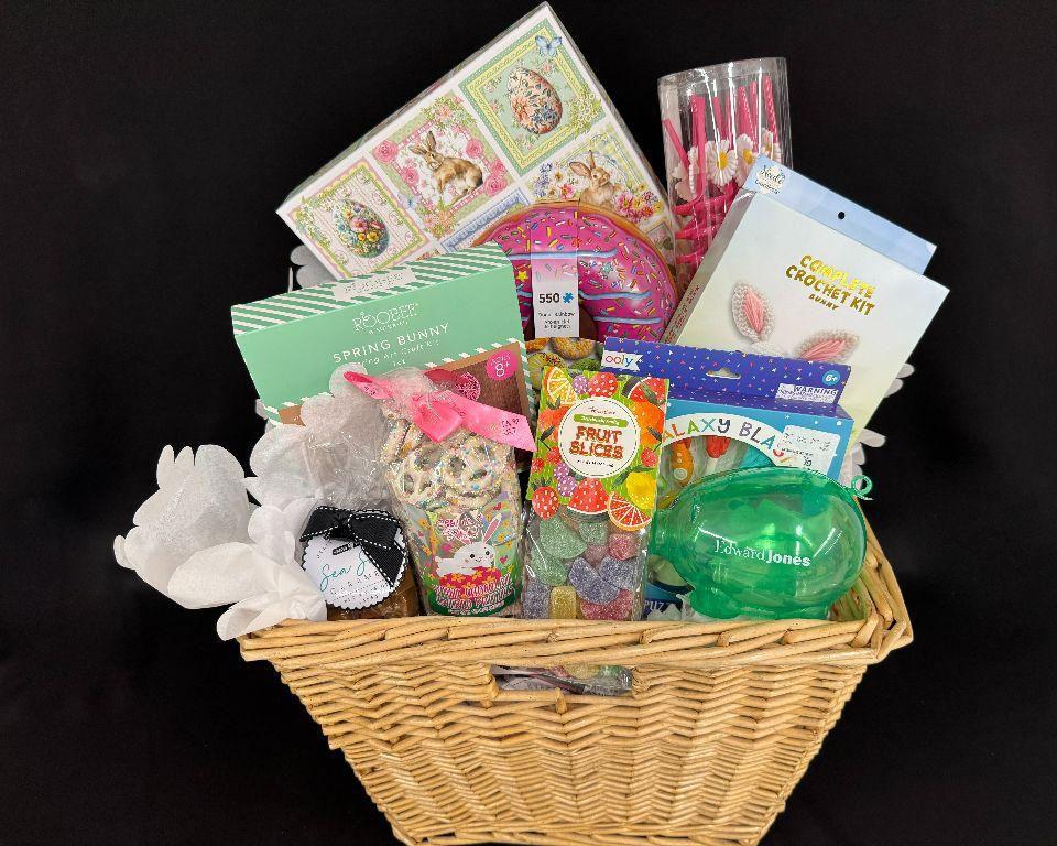 Spring Crafts and Snacks Basket