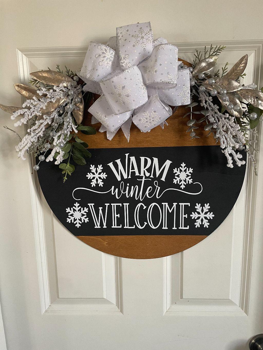 Winter Welcome Sign