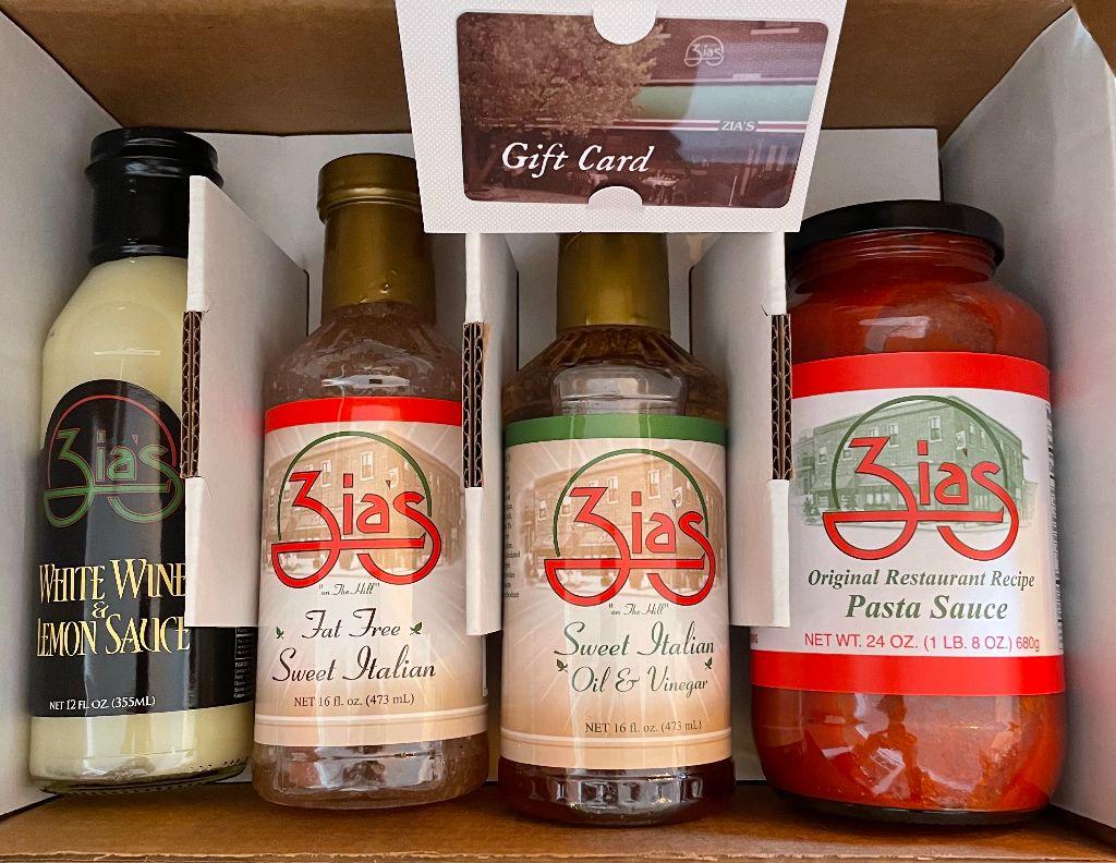 Zia's Gift card and basket!