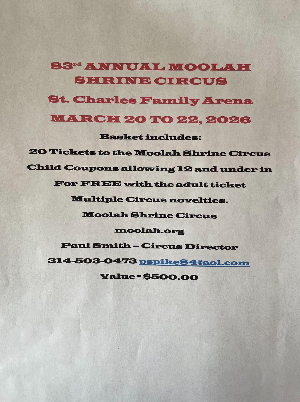 Moolah Shriners Circus