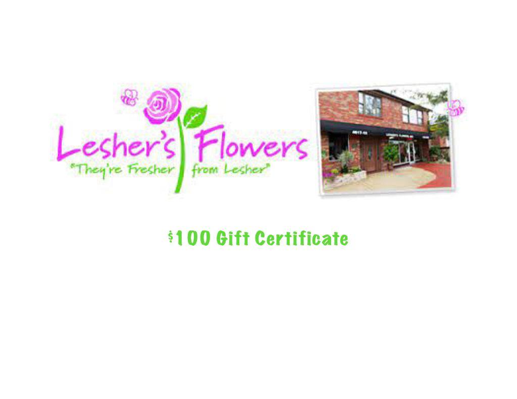 Lesher's Florist Gift Certificate