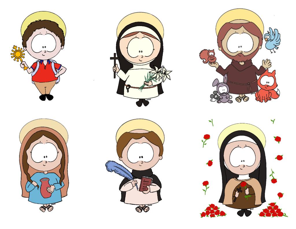 A Heavenly Gallery: Set of Framed 4x6 Kid's Saints O...