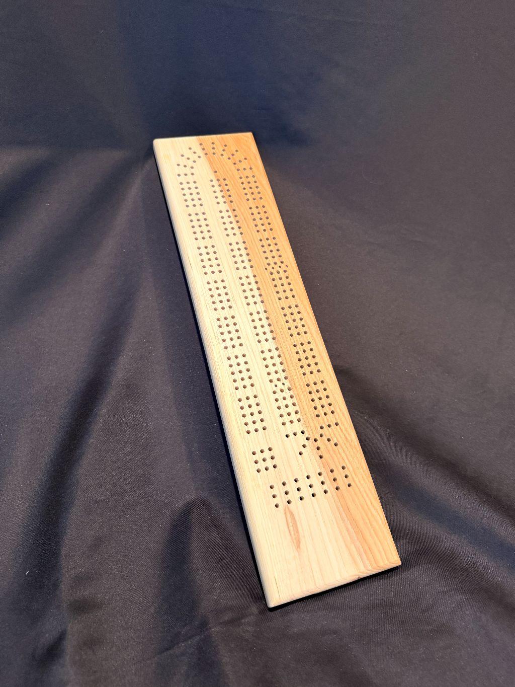 Handmade Elm Cribbage Board