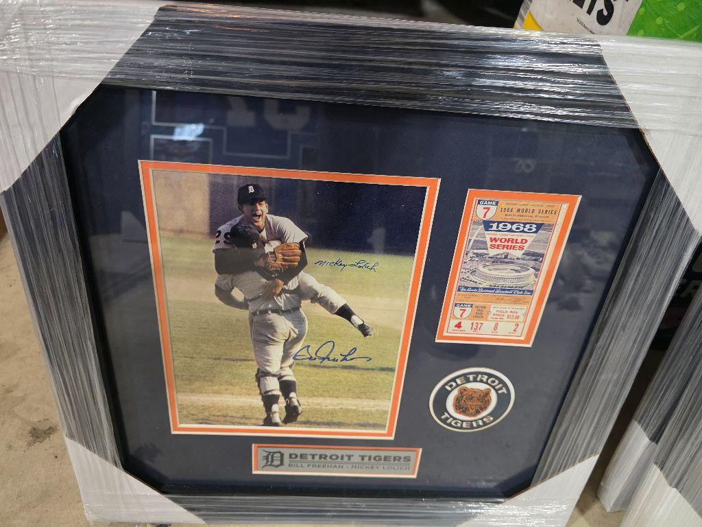 1986 World Series Last Out Lolich and Freehan Signed...