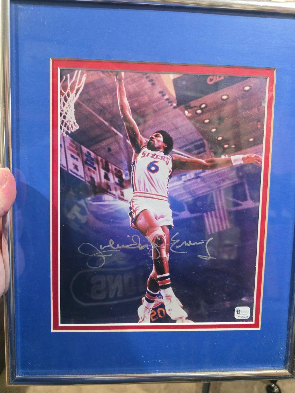 Julius Erving Signed and Framed Photo