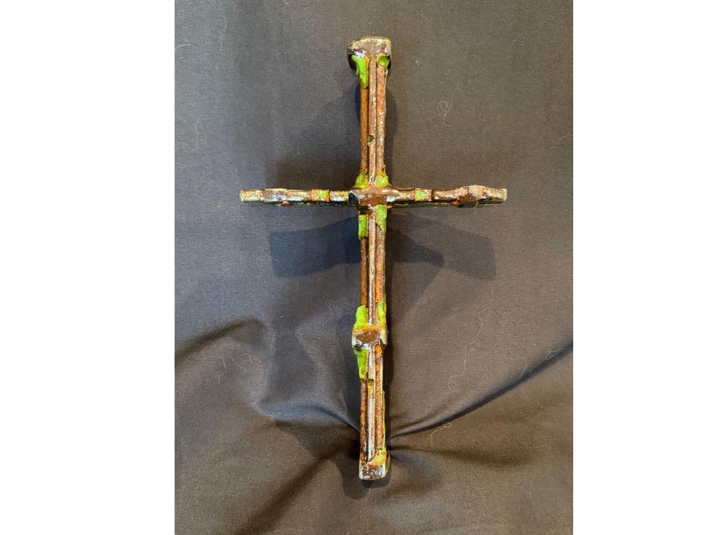 Michigan Treasure Cross Made from Mackinac Bridge