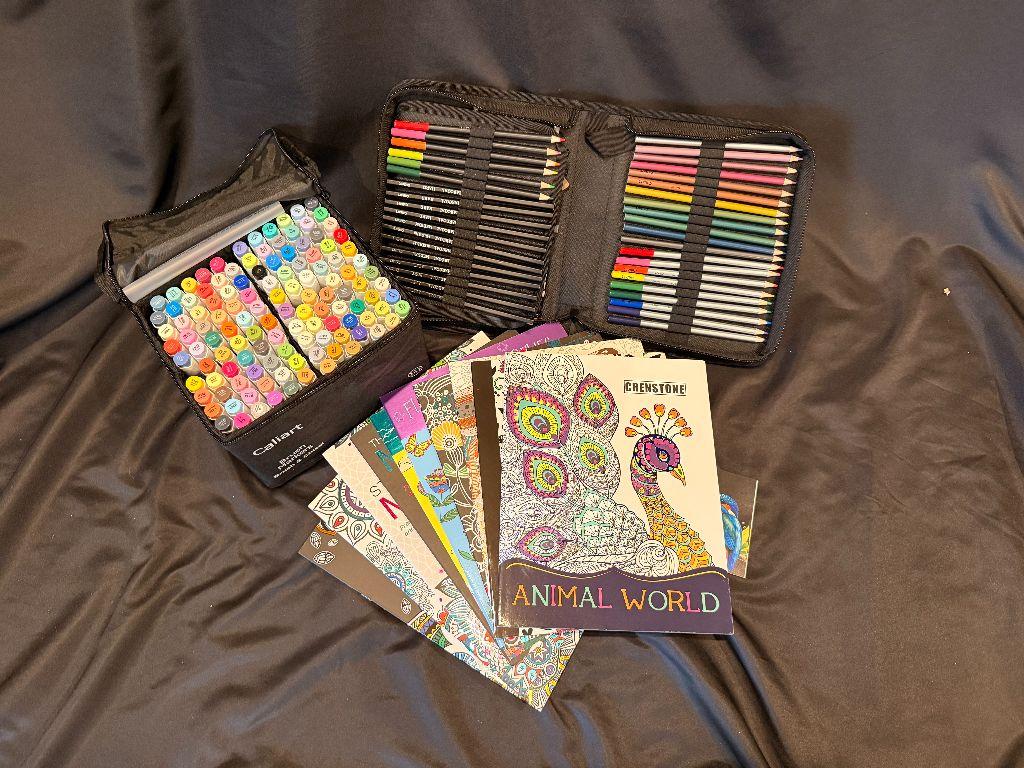 Caliart and Coloring Book Gift Bundle