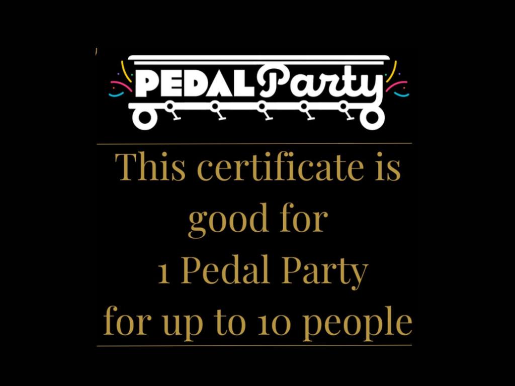 1 Pedal Party for up to 10 people